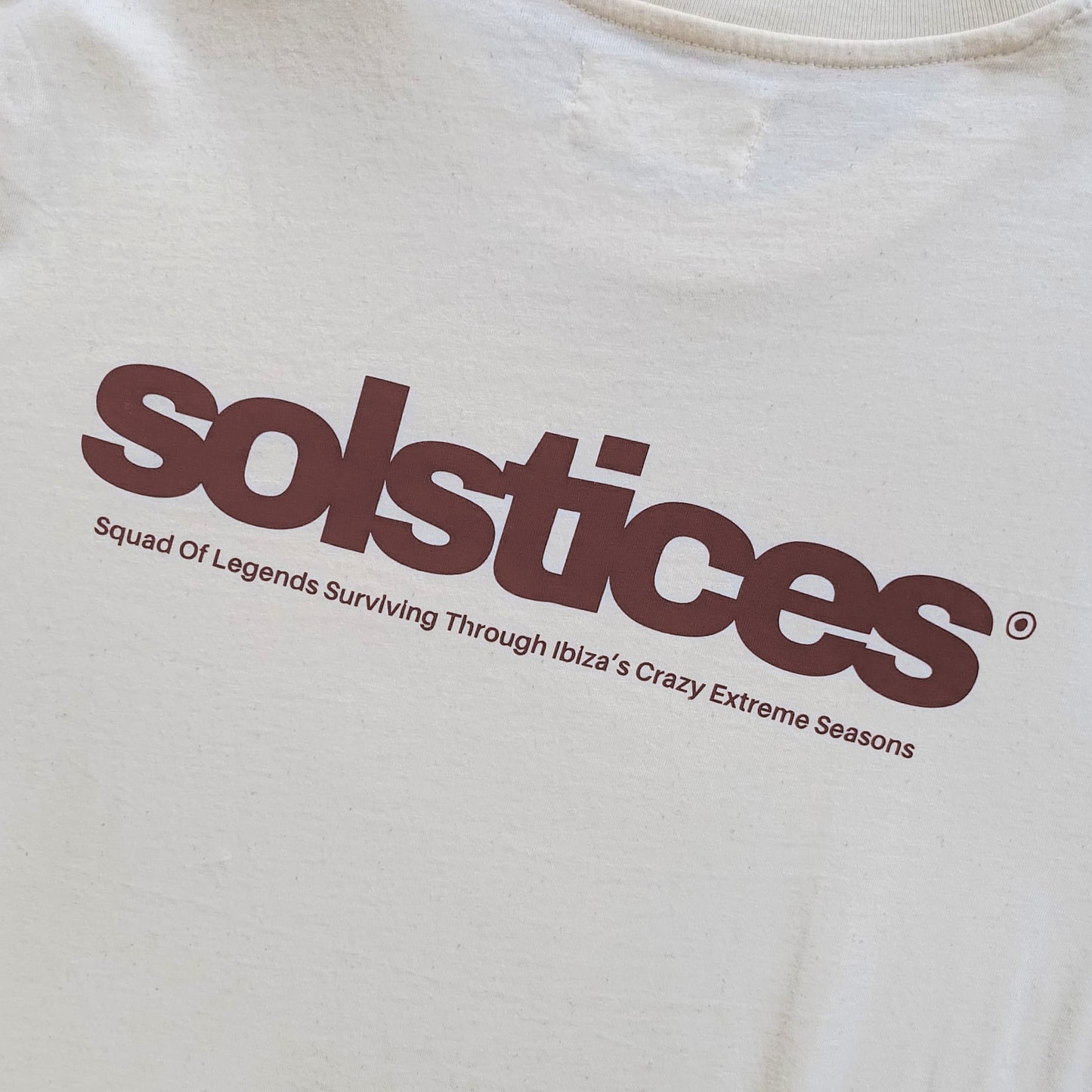 THE SOLSTICES T-SHIRT - BRIGHT COTTON & BURNT RED