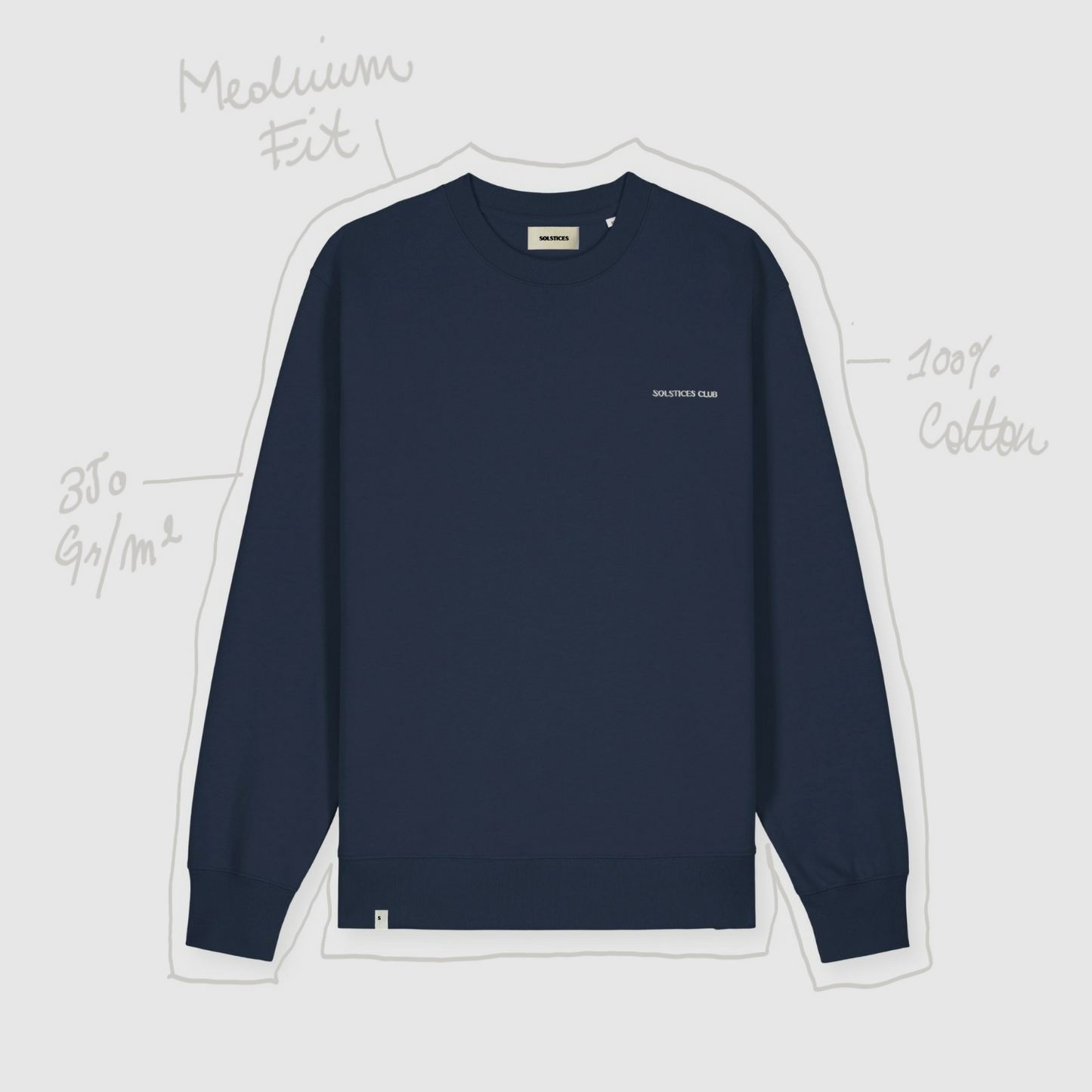 THE SOLSTICES CREWNECK - MIDNIGHT BLUE
