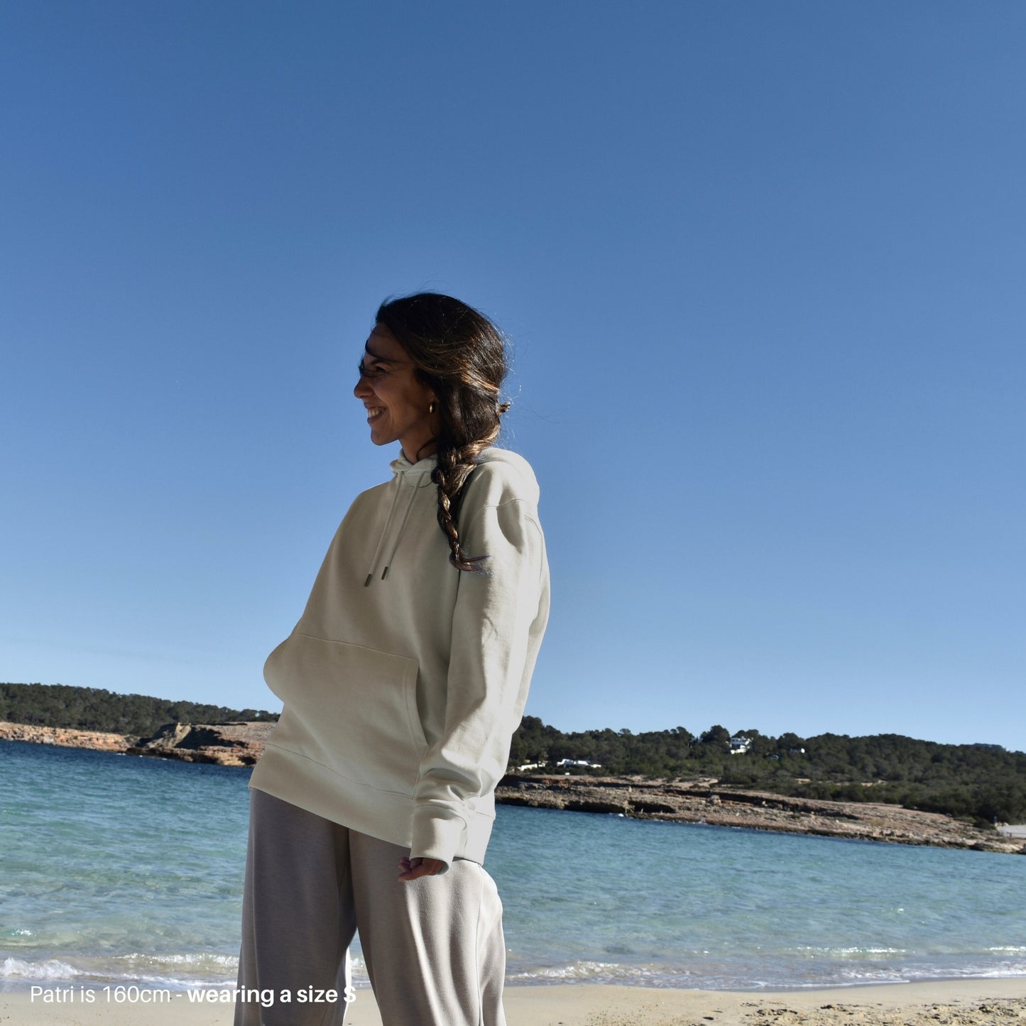THE SOLSTICES HOODIE - BRIGHT COTTON & WET SAND