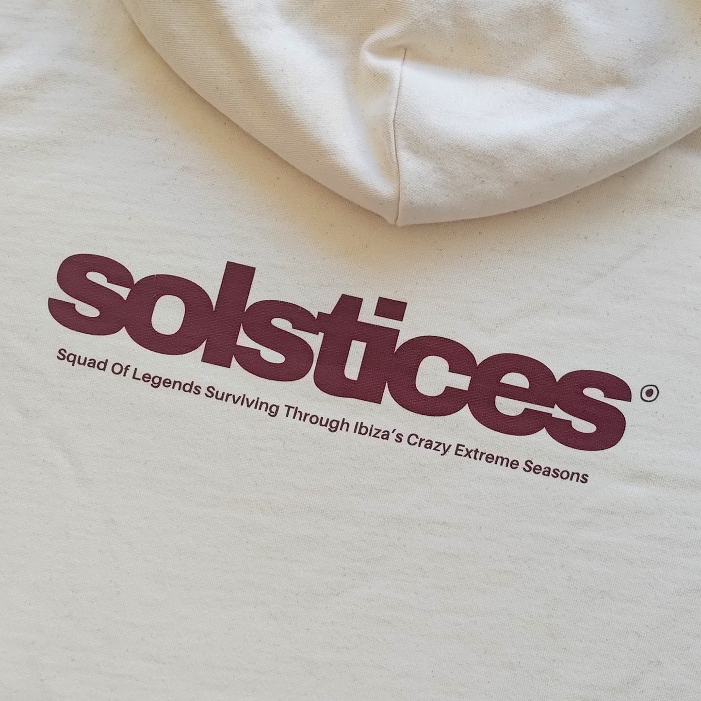 THE SOLSTICES HOODIE - BRIGHT COTTON & BURNT RED