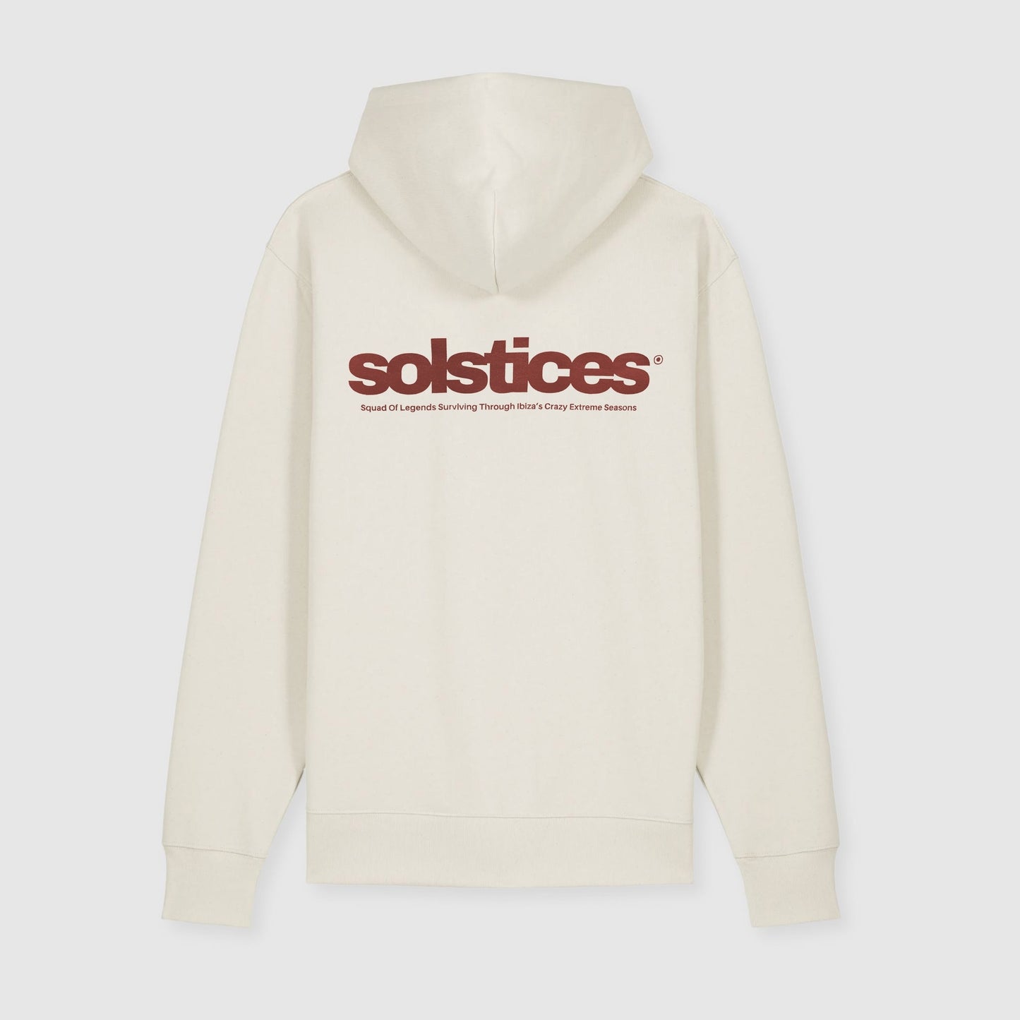 THE SOLSTICES HOODIE - BRIGHT COTTON & BURNT RED