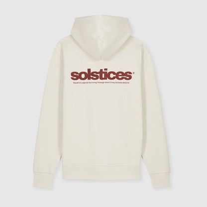THE SOLSTICES HOODIE - BRIGHT COTTON & BURNT RED