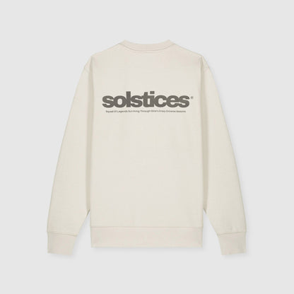 THE SOLSTICES CREWNECK - BRIGHT COTTON & WET SAND