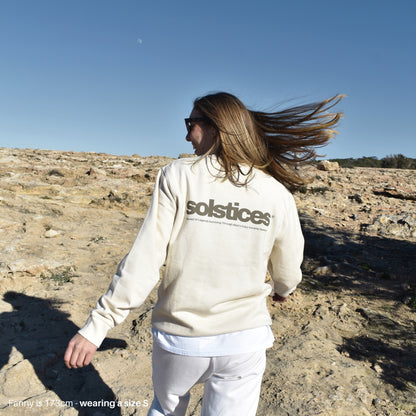 THE SOLSTICES CREWNECK - BRIGHT COTTON & WET SAND