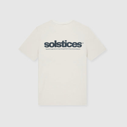 THE SOLSTICES T-SHIRT - BRIGHT COTTON & OCEAN BLUE