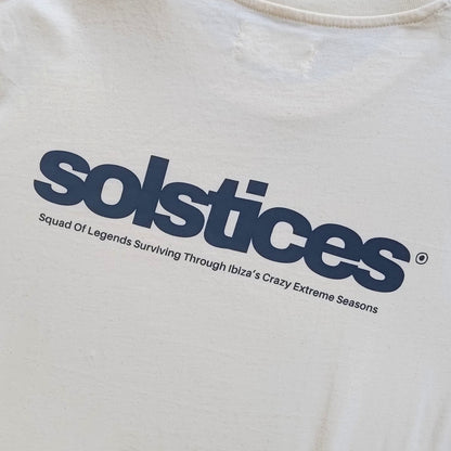 THE SOLSTICES T-SHIRT - BRIGHT COTTON & OCEAN BLUE