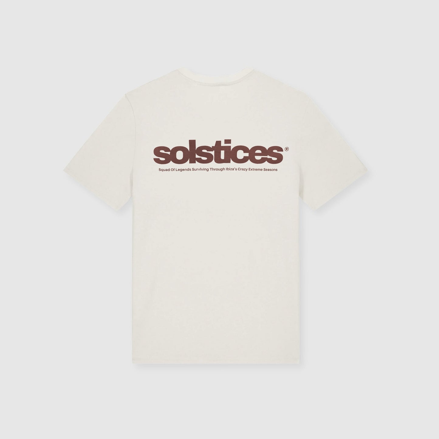 THE SOLSTICES T-SHIRT - BRIGHT COTTON & BURNT RED